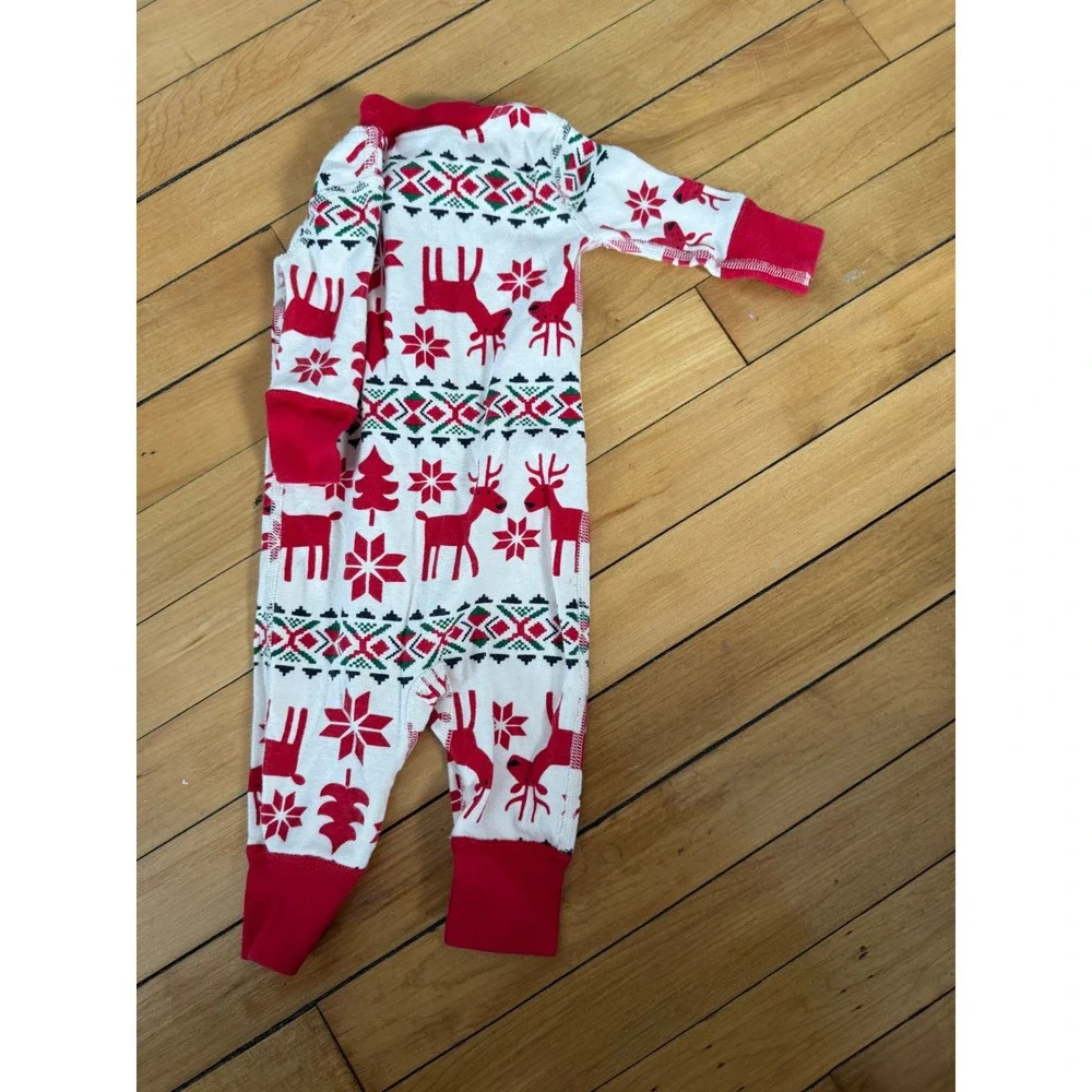 Hanna Andersson deer fair isle print pajama one‎ piece